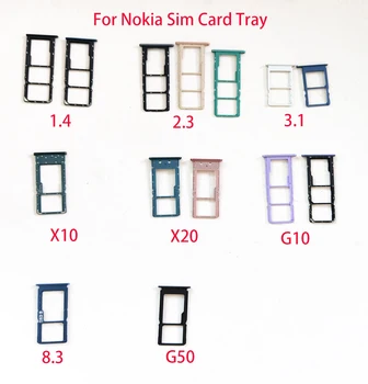 10шт Держатель Лотка Для Sim-карт Слот Для Карт Micro SD Разъем Адаптера Запчасти Для Nokia 1.4 2.3 3.1 5 5.1 X5 7.1 Plus 8.3 X10 X20 G10