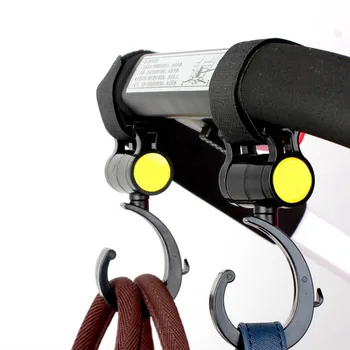 2 ШТ Вешалка для колясок Многофункциональный Крючок для детской коляски Портативные Пластиковые Крючки для автомобильных Вешалок Вращаются на 360 Аксессуары для колясок
