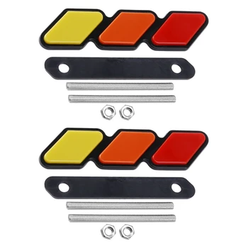 2X Трехцветная эмблема значка решетки радиатора для Toyota Tacoma 4Runner Highlander RAV4