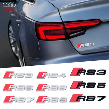 3D ABS Кузова Автомобиля Задний Багажник Стикеры Значок Украшения Интимные Аксессуары для Audi SQ3 SQ5 SQ7 8 В B6 A5 A6 C7 Q5 B9 B7 C6 A1 Q7 Q3