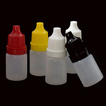 50шт, 5 МЛ, Переносная пластиковая бутылка-капельница из ПЭТ-пластика, флакон с жидкостью для глаз, Прозрачная вода, Выдавливающий наконечник, Противоугонная крышка, бутылка для штамповки