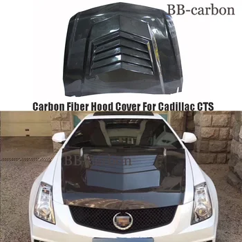 CTS-V Стиль, Высококачественная передняя крышка капота двигателя из углеродного волокна, Капоты, автомобильный стайлинг для Cadillac CTS Body Kit 08-12