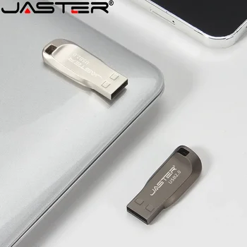 JASTER Mini Metal USB Флэш-Накопитель 128 ГБ Бесплатный Брелок Для Ключей Memory Stick 64 ГБ Флешка Реальной Емкости 32 ГБ U-Диск 16 ГБ Бизнес-Подарок