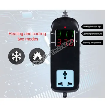 MH-2000 Цифровой Регулятор Температуры Нагрева и Охлаждения Термостат AC90V ~ 250V Розетка LED Smart Digital Thermostat Regulator
