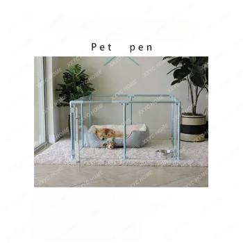 Pet Dog Fence Heightened Transparent Cat Dog Crate Acrylic Custom Villa Fence jaulas grandes para gatos  клетка для собак