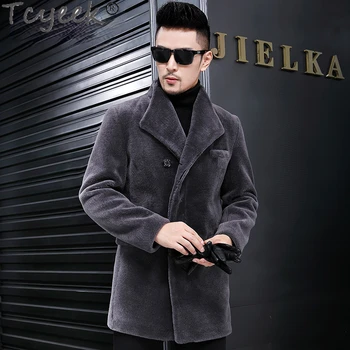 Tcyeek, мужские пальто для стрижки овец, модная шерстяная куртка, Зимние Теплые куртки, Новая мужская одежда, повседневное сельмовое пальто, уличная одежда Abrigos