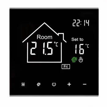 WiFi Умный термостат с сенсорным экраном, электрический пульт дистанционного управления подогревом пола, подходит для домашнего офиса, торгового центра
