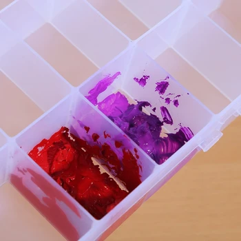 Y1UB Прозрачная Пластиковая Коробка Элегантная Коробка Цветных Пигментов для Акварельного искусства и ремесел 