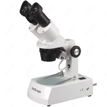 Бинокулярный стереомикроскоп-AmScope Поставляет 5X-10X-15X-30X Бинокулярный стереомикроскоп с 2 галогенными лампами