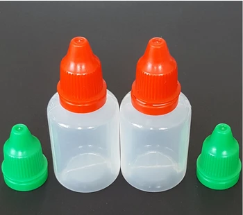 бутылки-Капельницы PE объемом 60 мл с Длинными Тонкими Наконечниками для Жидкости и Красочной Защитной Крышкой для Детей 600шт