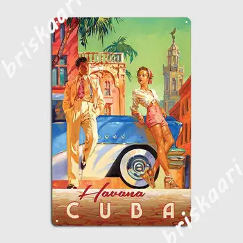 Гавана Куба Металлическая Вывеска Бар Пещера Настенная Табличка Кинотеатр Гараж Забавная Жестяная Вывеска Плакат