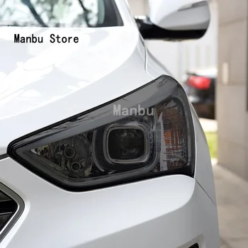 Для Hyundai Santa FE 2015-2017 Передняя фара автомобиля Защитная пленка Восстановление винила Прозрачная черная наклейка из ТПУ