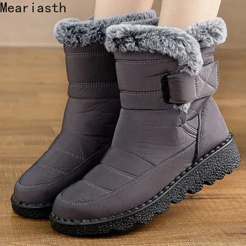 Женские зимние ботинки 2023, супер Теплые зимние ботинки, зимние ботинки, резиновые Пинетки, Меховая женская плюшевая короткая обувь, женская зимняя обувь