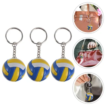 Имитация волейбольной цепочки для ключей, подвески, Волейбольный Спортивный сувенир, Пляжный мяч, Спорт для игроков, Мужчины, Женщины, Брелок для ключей, Подарок