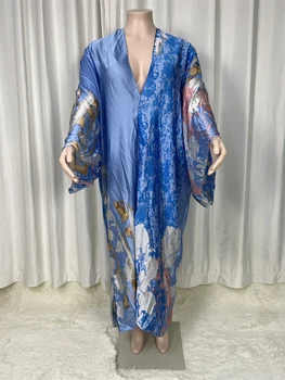 Кимоно Женские Ретро богемный кардиган с длинными рукавами с принтом Женская блузка Свободная Повседневная пляжная накидка для вечеринки кувейтский кафтан