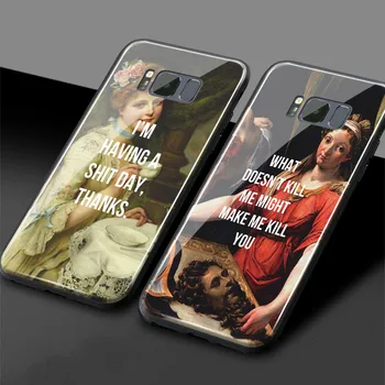 Классические художественные цитаты Знаменитая картина Закаленный Мягкий Силиконовый Чехол Для Телефона Samsung Galaxy S7 Edge S8 S9 S10e Plus Note 8 9 10 PLUS
