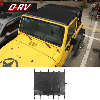 Кожаный мягкий чехол на крышу Jeep Wrangler TJ 1997-2006, солнцезащитный козырек, Полноразмерный чехол, аксессуары для экстерьера автомобиля
