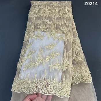 Кружевная ткань из парчи и жаккарда для женщин, африканская, французская, свадебная вечеринка, высокое качество, новейшая версия, Z0214, 2023