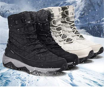 Любители зимних противоскользящих походных ботинок с шерстяной подкладкой, мужские и женские уличные противоударные треккинговые лыжные зимние ботинки для-40C