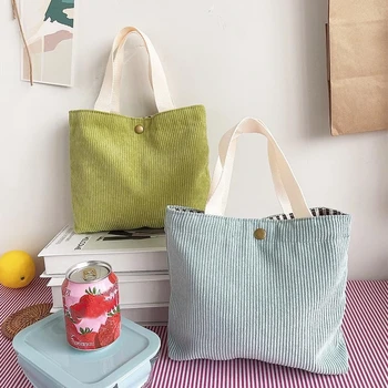 Маленькая холщовая женская сумка-тоут, однотонная женская сумка для ланча, Модные женские сумки для покупателей, Тканевые офисные сумки для бенто
