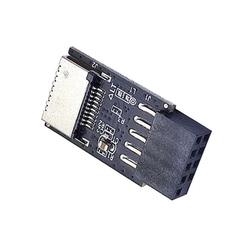 Материнская плата USB2.0 с 9-контактным разъемом TYPE-C A-KEY Преобразователь Переднего разъема USB3.2 Адаптер заголовка интерфейса TYPE-E.