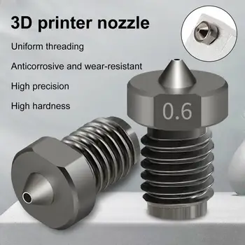 Металлическая насадка для 3D-принтера, устойчивая к коррозии и износу 0.2/0.3/0.5/0.6/0.8/ насадка для принтера диаметром 1 мм, Аксессуары для принтера