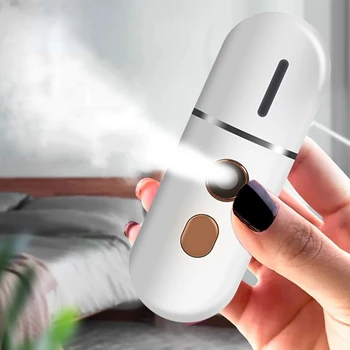 Мини-Увлажнитель для лица с USB-аккумулятором, Нано-Пароварка, Небулайзер, Портативный холодный спрей, Увлажняющие Косметические инструменты для ухода за кожей.