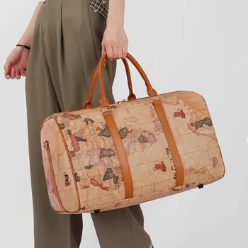 Модная дорожная сумка из мягкой кожи в стиле ретро, портативная диагональная сумка через плечо большой емкости, сумка для багажа для деловых поездок на короткие расстояния