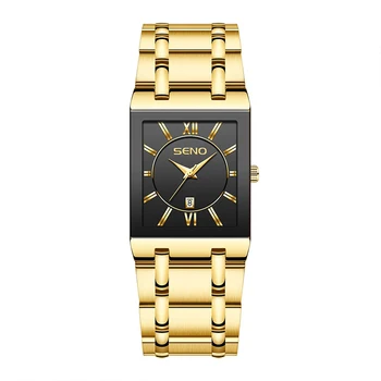 Модные квадратные кварцевые часы Модные парные часы для мужчин и женщин Seno Luxury Watch в наличии