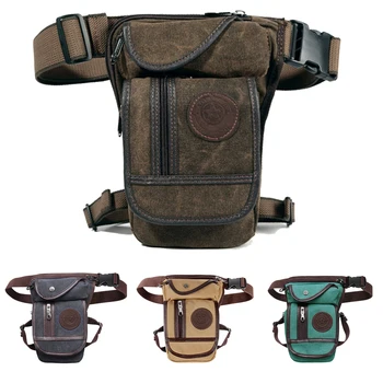 Мужская парусиновая сумка для ног хорошего качества, военная мотоциклетная многоцелевая сумка-мессенджер, сумки через плечо, пояс, модная поясная сумка
