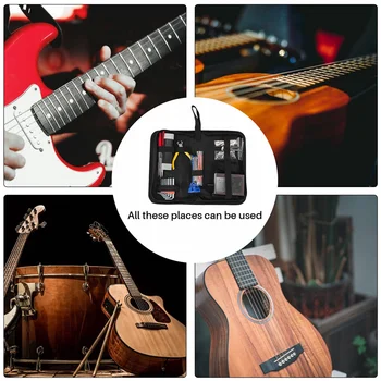 Набор гитарных инструментов для ремонта электрогитары, наборы для ухода за мандолиной B, банджо, гавайской гитарой, Измерение расстояния между струнами