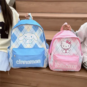 Новый школьный рюкзак Sanrio с мультяшным рисунком для учащихся начальной и средней школы, многоцветный рюкзак большой емкости