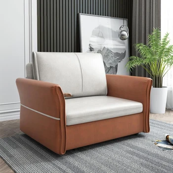 Односпальный диван-кровать Многофункциональная технология складывания в гостиной Тканевый диван-кровать с местом для хранения Мебели для небольших квартир
