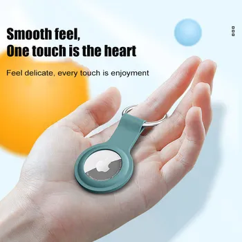 Оригинальный Жидкий Силиконовый Защитный Чехол Для Чехла AirTag С Защитным Бампером Для Apple AirTags Tracker Keychain