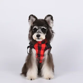 Пальто в стиле холодной одежды для собак, пальто для домашних животных, теплая клетчатая зимняя куртка, уютная британская шлейка с жилетом