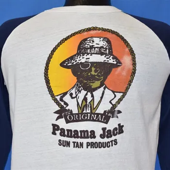 Панама 80-х годов с нечеткими буквами логотипа Jack Karen D, промо-футболка-реглан среднего размера