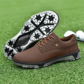 Профессиональная обувь для гольфа для мужчин, большой размер 47, Спортивная обувь, мужская противоскользящая кожаная обувь для гольфа, спортивная обувь для мужчин