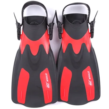 Профессиональные ласты для подводного плавания для взрослых и детей, Регулируемая обувь для плавания, Силиконовые Длинные ласты для подводного плавания