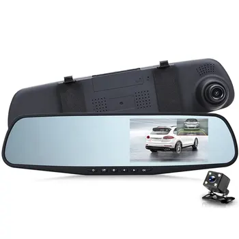 Рекордер зеркала заднего вида с двойной регистраторной камерой Автомобильный Видеомагнитофон FHD 1080P Зеркальный автомобильный видеорегистратор Зеркало заднего вида