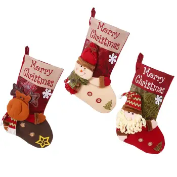 Рождественские Носки для камина, Рождественские носки, переносные подвесные чулки, Рождественские чулки для спальни, фестивалей, камина, офиса, дома