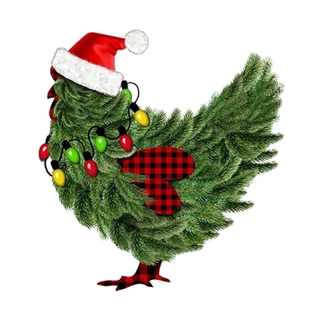 Рождество Лучше Проводить На Ферме, Забавный Цыпленок На Коврике У Входа В Спальню, Праздничные Дизайны Сельскохозяйственных Животных