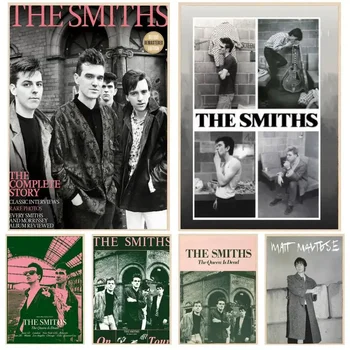 Рок-группа The Smiths The Queen Мертва: плакаты из крафт-бумаги, винтажный плакат, настенная живопись, эстетическое искусство, наклейки небольшого размера