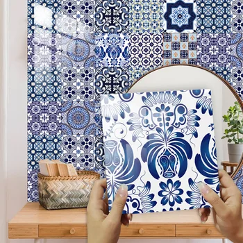 Самоклеящаяся водонепроницаемая и маслостойкая плитка из марокканского хрусталя для кухни и гостиной эстетичный декор комнаты