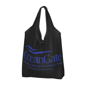 Сумка для покупок группы исследований и разработок Oceangate Submarines, Многоразовая сумка для продуктов, пакеты для переработки большой емкости, которые можно стирать
