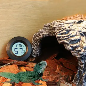 Термометр для рептилий Мини-монитор влажности, измерители температуры, точный Цифровой термометр для ящика для выращивания рептилий
