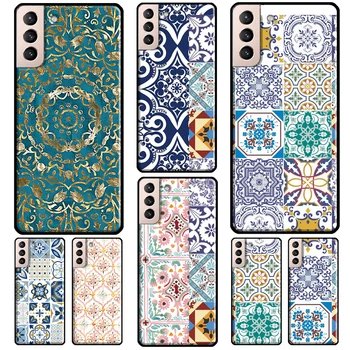 Чехол Для телефона с Марокканским Рисунком Для Samsung Galaxy S21 S20 FE S8 S9 S10 Note 10 Plus Note 20 S22 Ultra Cover