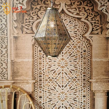 Юго-Восточная Азия Винтажные ретро полые резные подвесные светильники Iron Art Led E27 Марокканский светильник Декор Лофт Кафе Бар Ресторан отеля