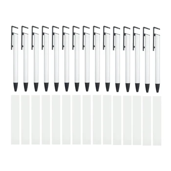 15 шт. сублимационных ручек с термоусадочной пленкой для сублимационной заготовки теплопередающей ручки