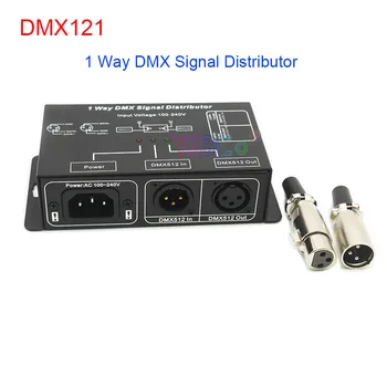 DMX121 DMX 512 светодиодный усилитель-разветвитель; AC110V 220V 1CH 1 выходной порт DMX распределитель сигнала DMX повторитель сигнала DMX для DMX декодера