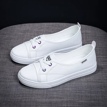 Белые повседневные кроссовки на плоской подошве для женщин, Корейская универсальная летняя обувь, удобная обувь для девочек, Chaussure Femme 2023